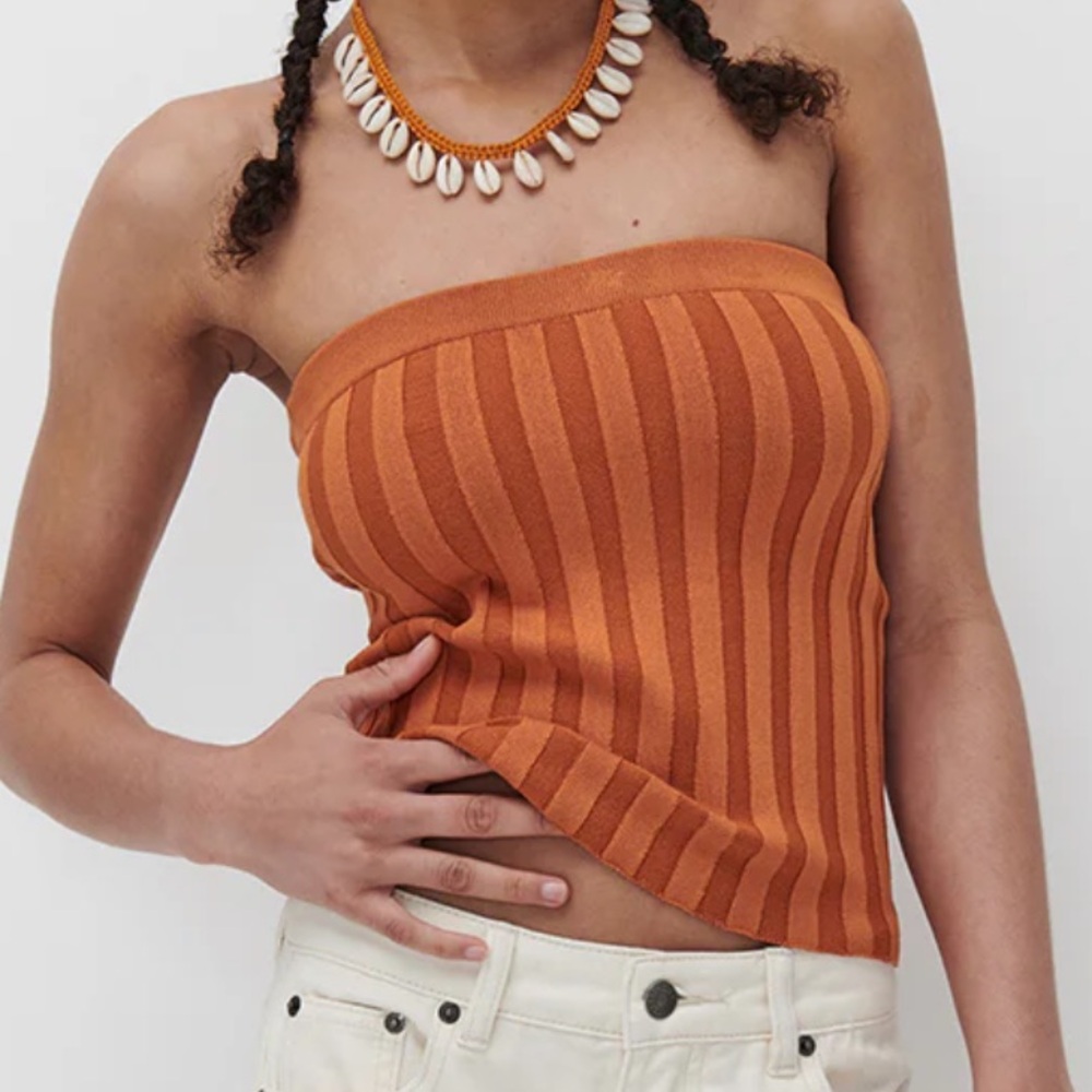 Warm ginger/orange Tube Top